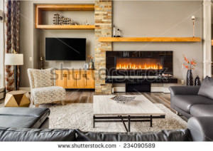 Cozy fireplace